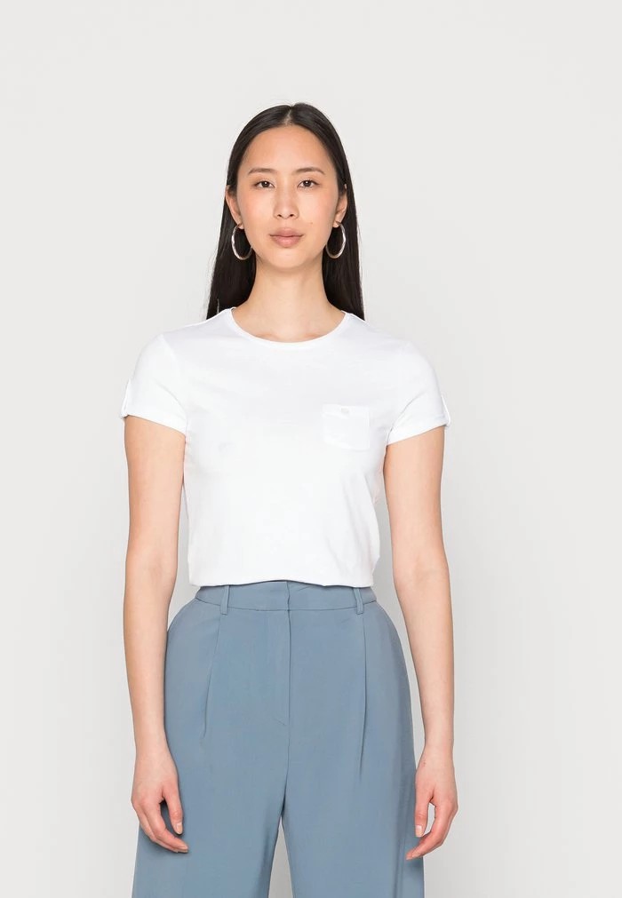 T-Shirt ANNA FIELD Anna Field Basic T-shirt Blanche Femme | GEC-4435226